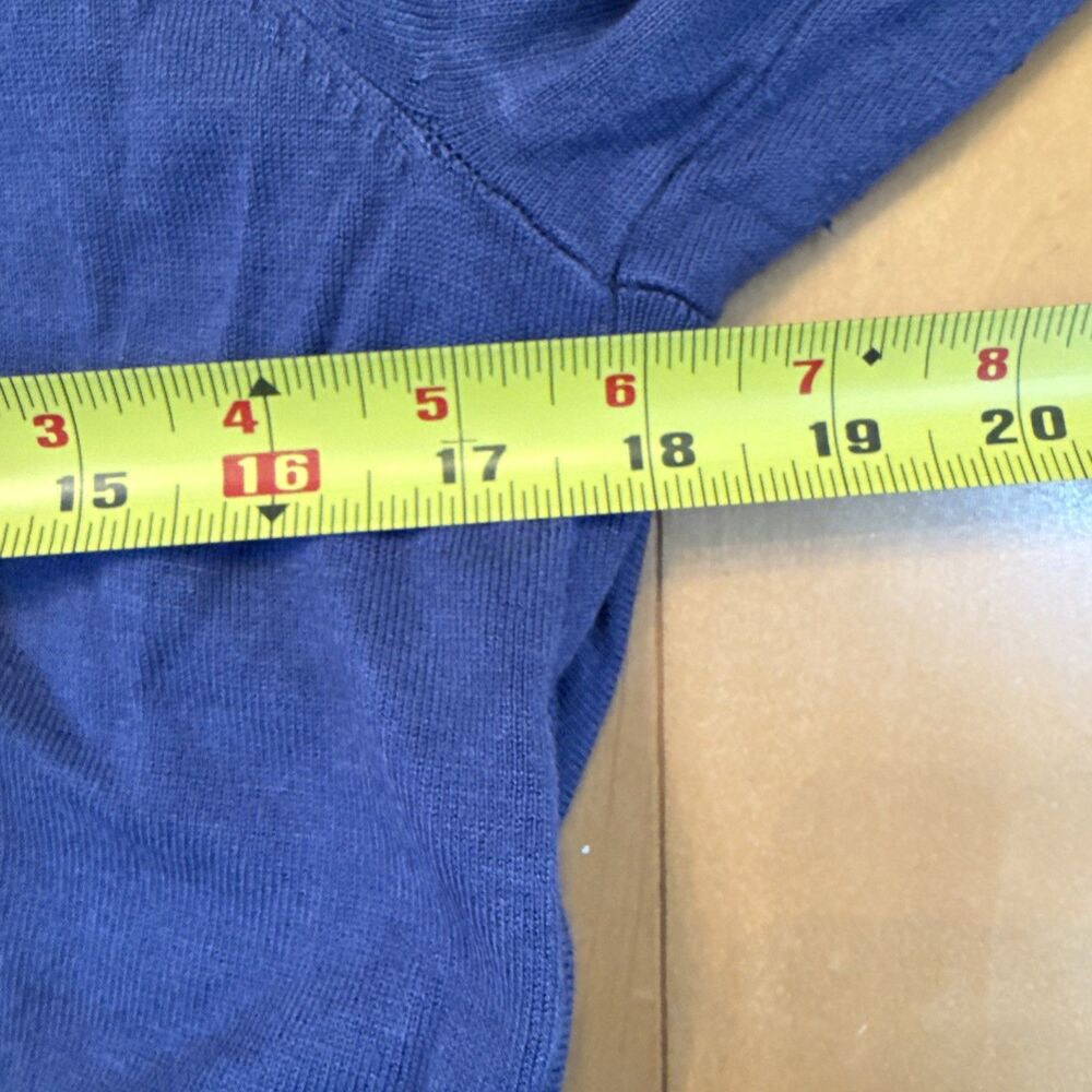 BLUE CARDI Cable And Gauge Size S Rayon Blend Longsleeved Cardigan - Picture 6 of 8